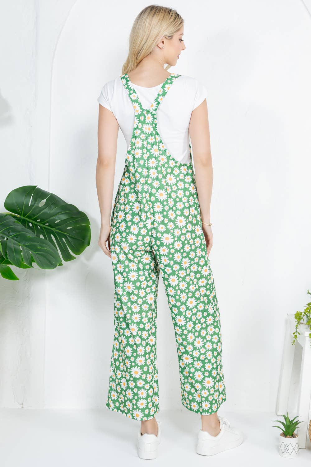 Daisy Print Overall in Green