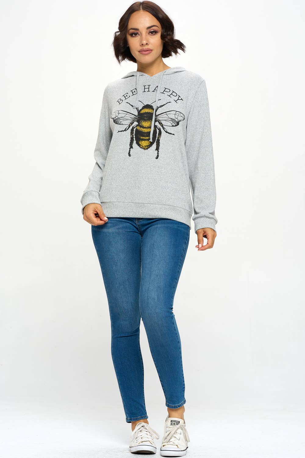 The "Bee Happy" Pocket Hoodie