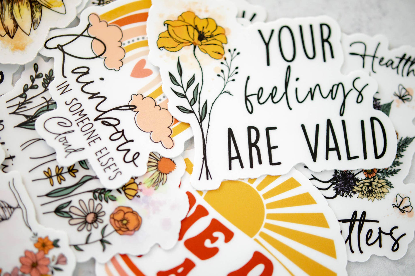 Grow Positive Thoughts, Vinyl Sticker, 3x3 in.