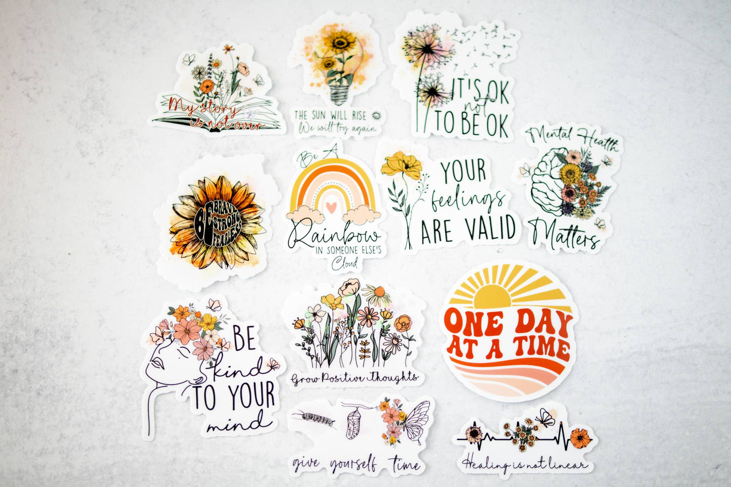 Grow Positive Thoughts, Vinyl Sticker, 3x3 in.