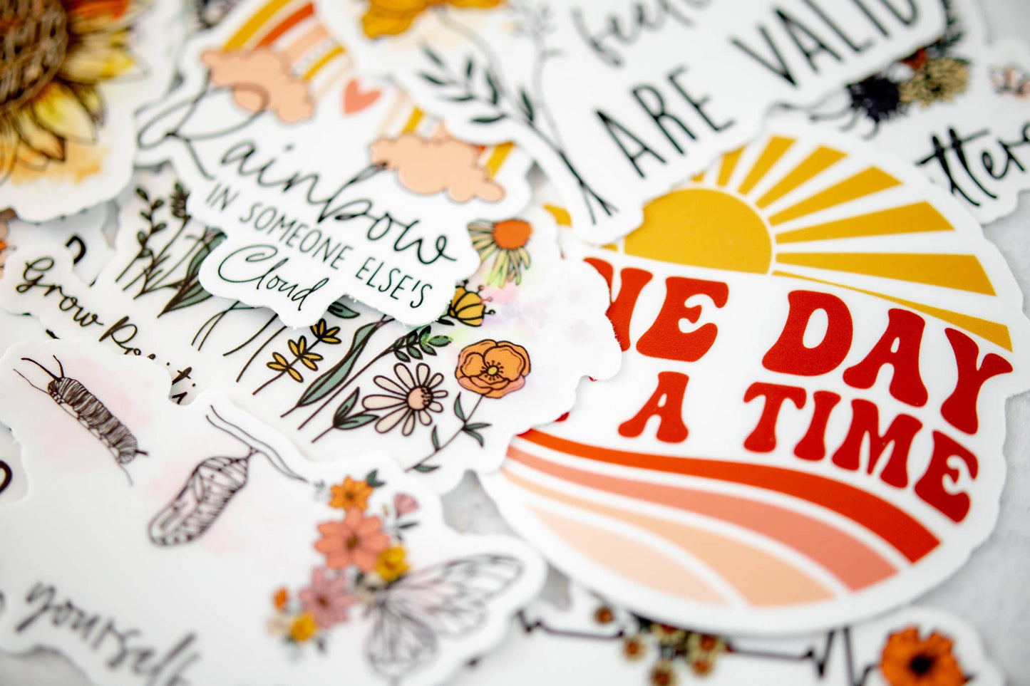 Grow Positive Thoughts, Vinyl Sticker, 3x3 in.