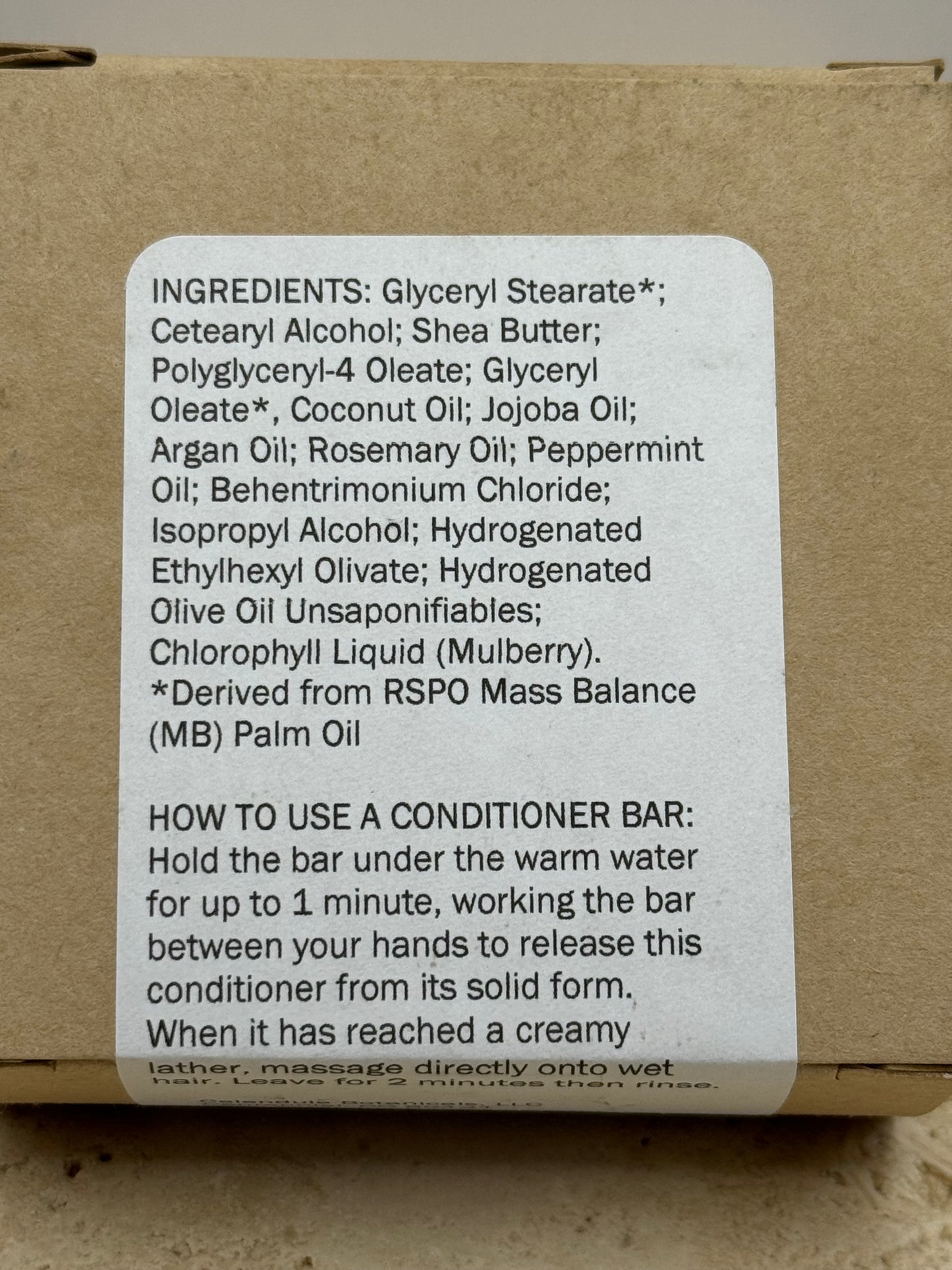 Conditioner Bar