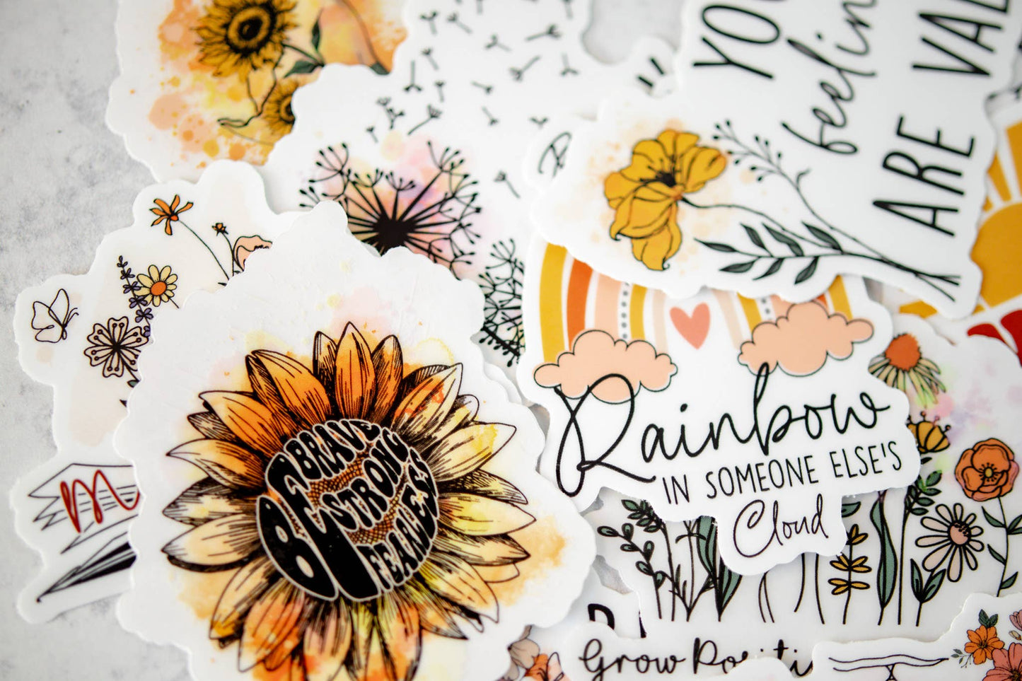 Grow Positive Thoughts, Vinyl Sticker, 3x3 in.