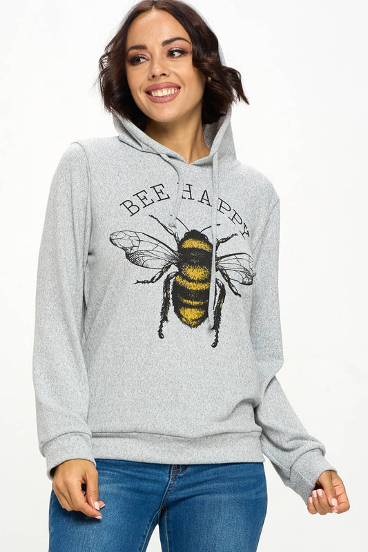 The "Bee Happy" Pocket Hoodie