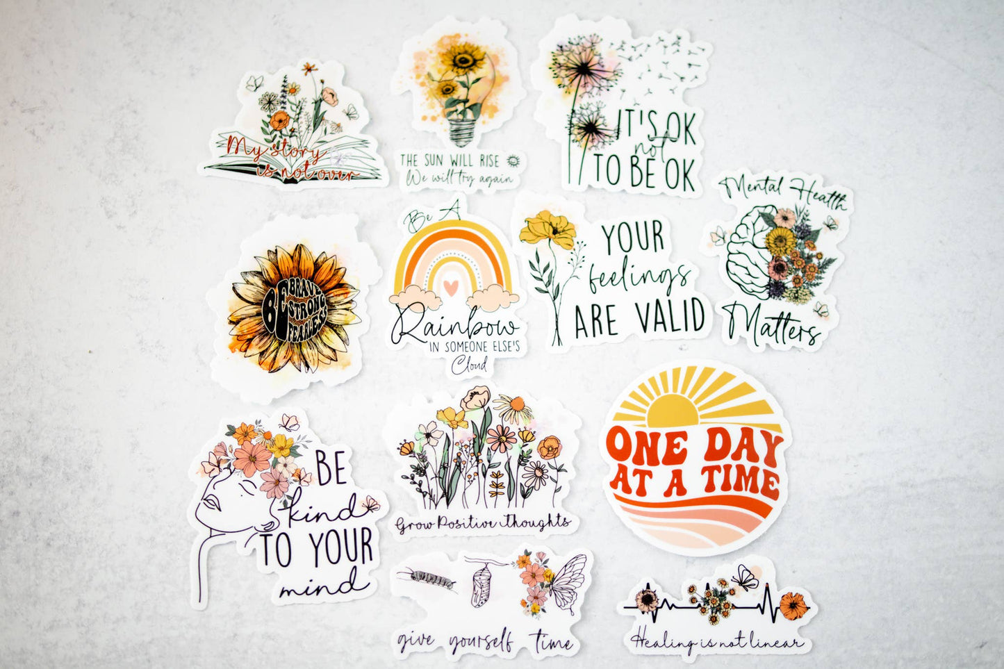 Grow Positive Thoughts, Vinyl Sticker, 3x3 in.