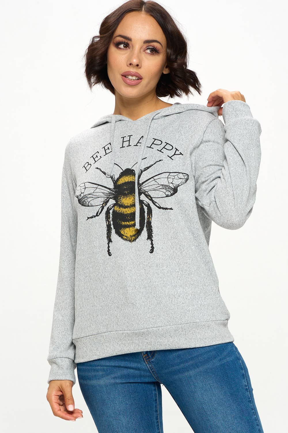 The "Bee Happy" Pocket Hoodie
