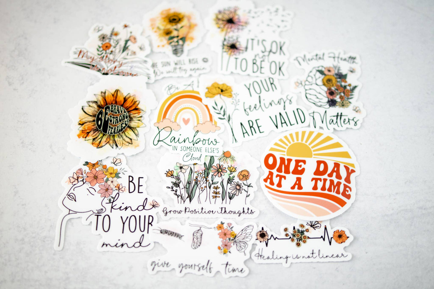 Grow Positive Thoughts, Vinyl Sticker, 3x3 in.