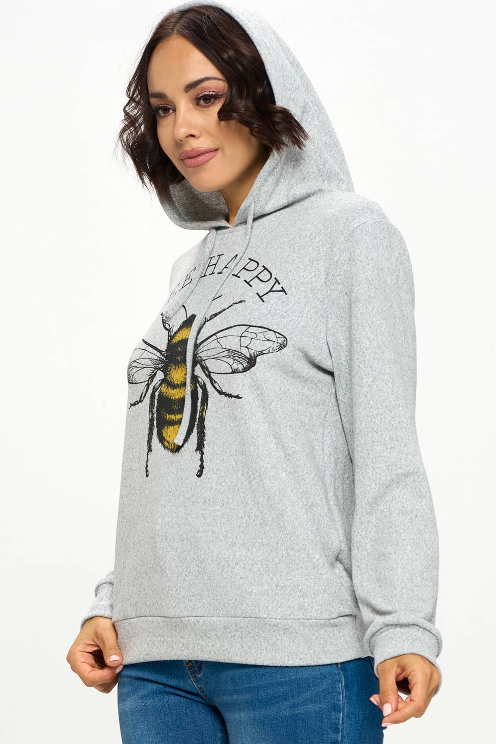 The "Bee Happy" Pocket Hoodie